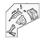 51609AN01A9P - Body: Apron Assembly for Subaru: Legacy, Outback Image