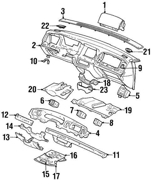 Instrument Panel for 2000 Ford Crown Victoria #0