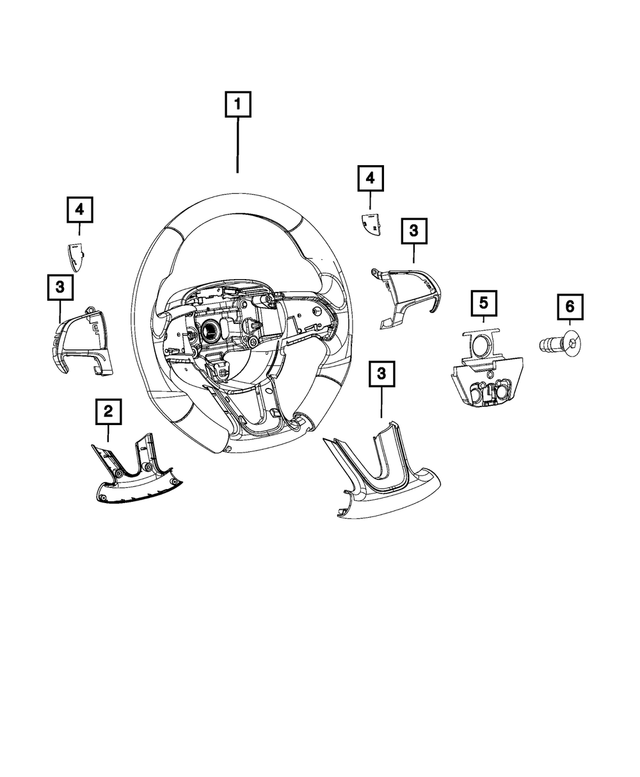 6VC76WA9AA - Steering: Steering Wheel Bezel Kit for Mopar Image image