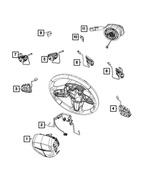 5RQ10DX9AC - Electrical: Radio Control Switch for Chrysler: 200, 300, Pacifica, Voyager | Dodge: Challenger, Charger, Durango | Jeep: Cherokee, Grand Cherokee, Grand Cherokee WK Image