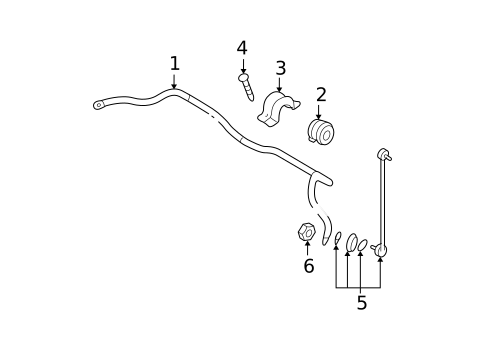 Stabilizer Bar & Components for 2009 Hyundai Santa Fe #0