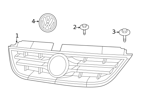 Grille & Components for 2009 Volkswagen Routan #0
