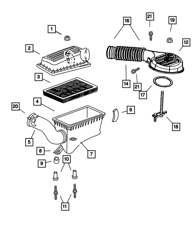 53031692AA - Fuel: Air Cleaner Duct for Mopar Image image