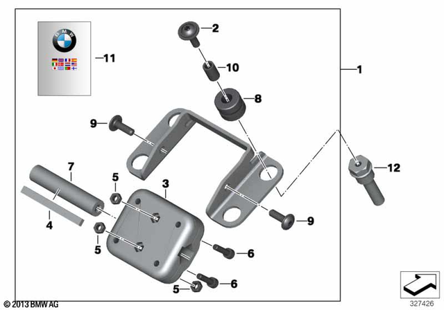 46627692608 - Navigation &amp; Communication: Thread lock Screw M5x20 for BMW-Motorrad Image