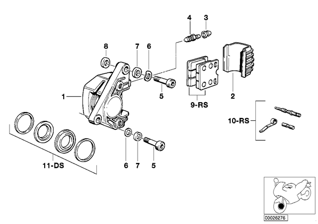 34211238059 - : Set Mounting Parts - Brembo for BMW-Motorrad Image