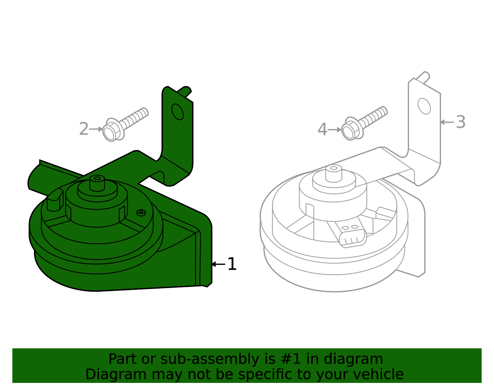 2021-2024 Kia Horn Assembly High Pitch 96621-L2000-DS | TascaParts.com