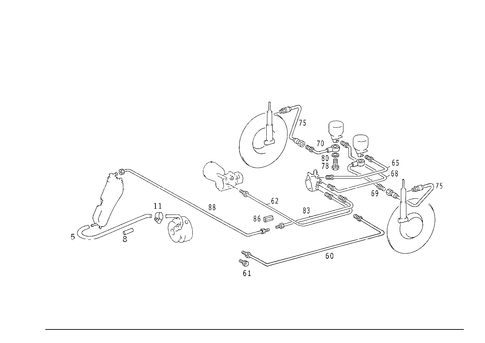 Line Arrangement in Case of Self-Levelling Device & a S D for 1984 Mercedes-Benz 300TD #0