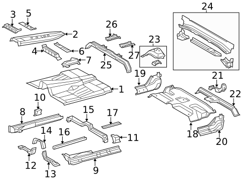 Floor - Cab for 2019 Toyota Tundra #1