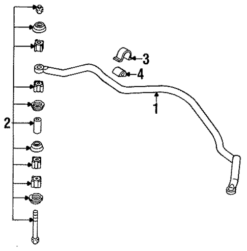 Stabilizer Bar & Components for 1994 Dodge Colt #0