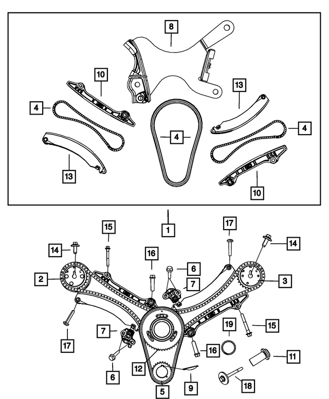 6100932 - 3.7L Gas; Engine: Hex Flange Head Bolt, Mounting for Mopar Image