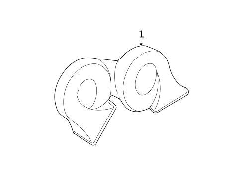 Horn for 2005 Cadillac CTS #0