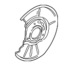 34111158985 - Brakes: Splash Shield for BMW: 318i, 318is, 318ti, 323i, 323is, 325i, 325is, 328i, 328is, M3, Z3 Image