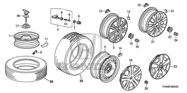 Tire - Wheel Disk (KA) for 2012 Honda Fit #0