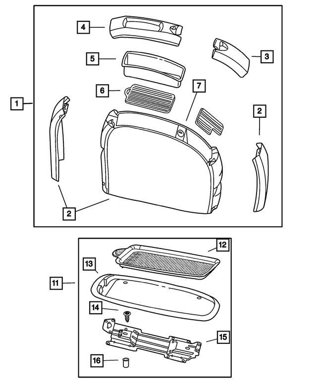 5028070AG - Mopar Accessories - Component Parts: Console Tray Bracket for Mopar Image