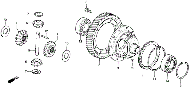 AT Differential Gear ('84-'85) for 1984 Honda Civic #0