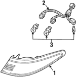 F7LY13404AAD - Electrical: Tail Lamp Assembly for Lincoln: Mark VIII Image