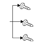 938910400808 - Body: Applique Screw for Acura: ILX, RL, RLX, TLX, TSX Image