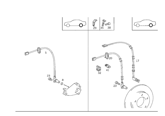 2025402617 - Electrical Equipment and Instruments: Rotational Speed Sensor for Mercedes-Benz: C220, C230 Image image