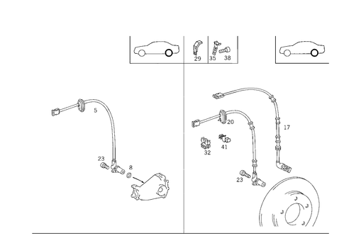 Rear Axle Wiring for 1996 Mercedes-Benz C280 #0