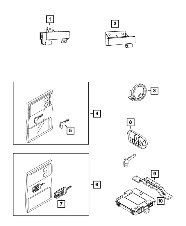 68333414AA - Electrical: Lock Kit for Jeep: Renegade Image