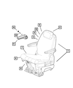ZQ491S3AA - Interior Trim: Rear Quad Seat Complete, Left for Chrysler: Town &amp; Country | Dodge: Grand Caravan Image
