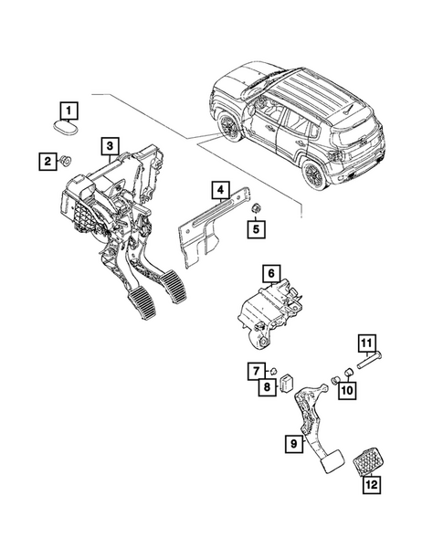 Brake Pedals for 2023 Jeep Renegade #0