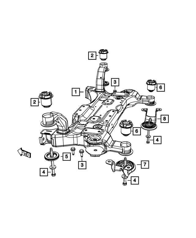 6510300AA - Front Suspension: Hex Head Screw And Washer for Mopar Image