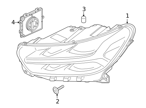Headlamp Components for 2019 Volvo XC40 #0