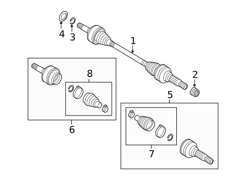 Drive Axles for 2011 Volkswagen Touareg #0