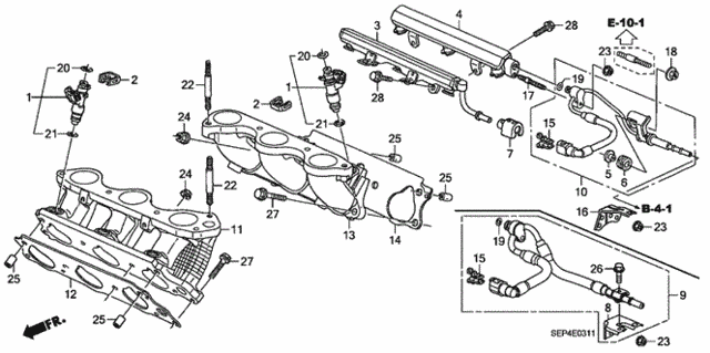 Fuel Injector ('07) for 2007 Acura TL #0