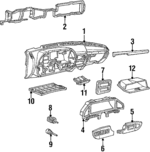 E7TZ15044D70G - Body: Center Bezel for Ford Image