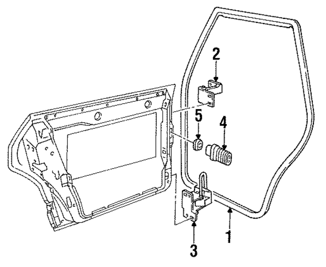 4A5833721N8ZU - Body: Weatherstrip for Audi Image
