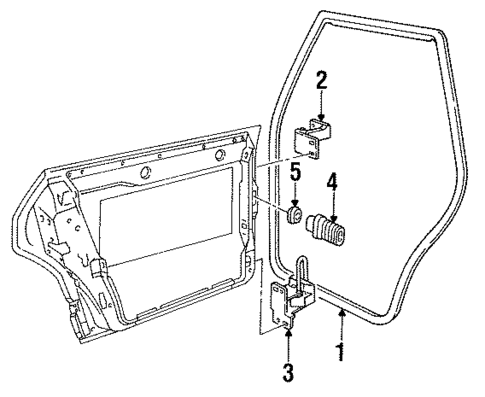 Interior Trim - Rear Door for 1994 Audi 100 Quattro #1