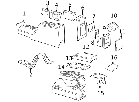 Center Console for 2001 Volkswagen Passat #0