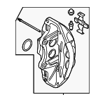 34116897348 - Brakes: Caliper Assembly for BMW: 430i xDrive Gran Coupe, 540i, 540i xDrive, i4, M340i, M340i xDrive, M440i, M440i Gran Coupe, M440i xDrive, M440i xDrive Gran Coupe, M550i xDrive Image