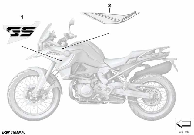 51148389422 - Body Equipment: Lettering Right -  for BMW-Motorrad Image
