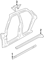 88891144 - Body: Rocker Molding for Pontiac: Bonneville Image
