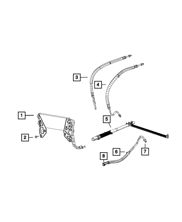5154904AC - Steering: Power Steering Pressure Hose for Mopar Image