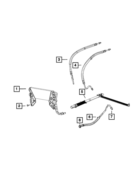 Power Steering Hoses for 2017 Ram 3500 #1