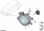 63176924656 - Lighting: Fog Lights, Right for BMW Image