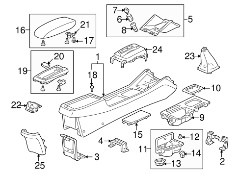 Center Console for 2000 Honda Accord | OEM Parts Online