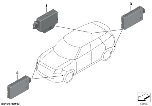 Sensors for Driver Assistance Systems for 2024 Mini Countryman SE ALL4 #1