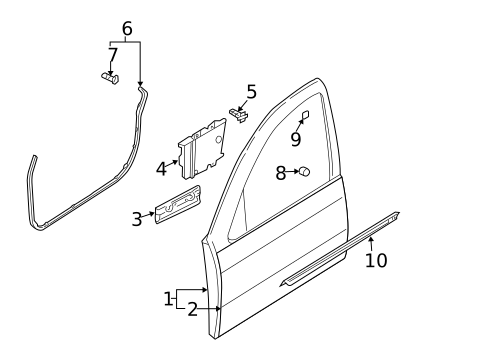 Door & Components for 2002 Nissan Sentra #0
