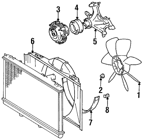 Cooling Fan for 1995 Lexus LS400 #0