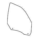 68700436AA - Body: Door Glass for Dodge: Ram 1500, Ram 2500, Ram 3500 | Ram: 1500, 1500 Classic, 2500, 3500 Image