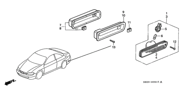 Bumper Side Reflector for 2001 Honda Accord #0