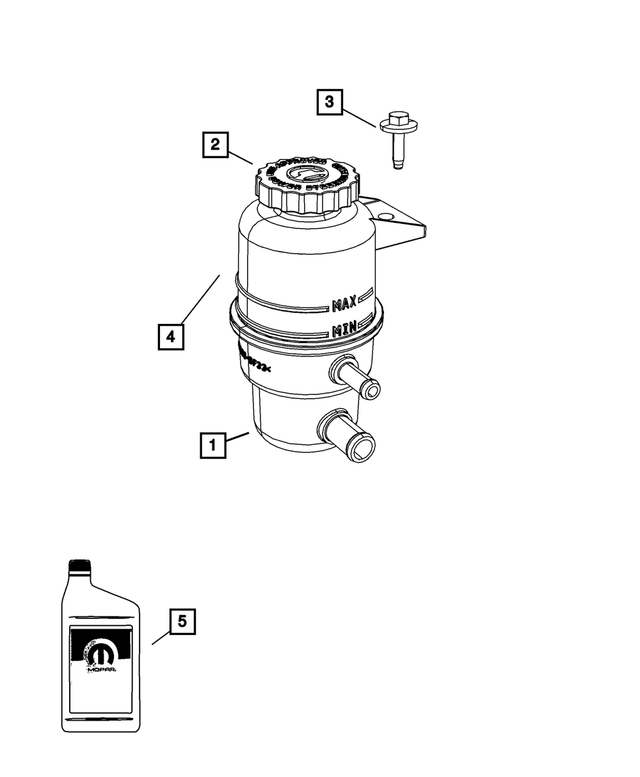 5105832AA - Steering: Power Steering Reservoir Shield for Mopar Image image