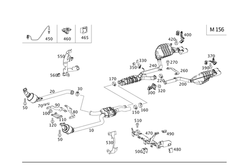 Exhaust System on 8-Cylinder Gasoline Vehicles for 2012 Mercedes-Benz C 350 #0