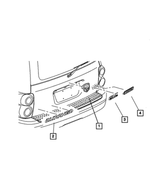 55077761AA - Exterior Ornamentation: Nameplate for Mopar Image