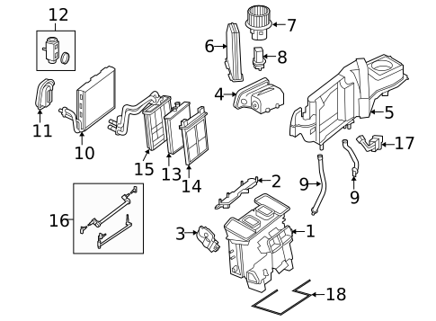 HVAC Case for 2014 Mercedes-Benz E350 #1